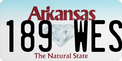 AR license plate 189WES