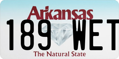 AR license plate 189WET
