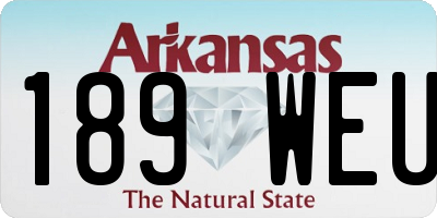 AR license plate 189WEU