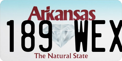 AR license plate 189WEX