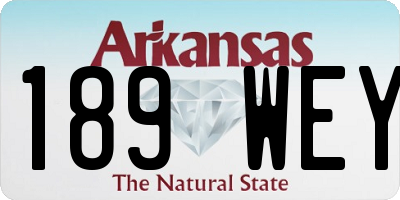 AR license plate 189WEY