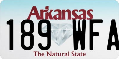 AR license plate 189WFA
