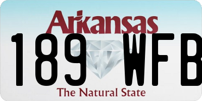 AR license plate 189WFB