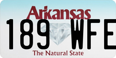 AR license plate 189WFE