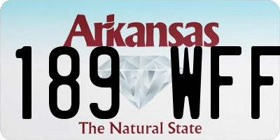 AR license plate 189WFF
