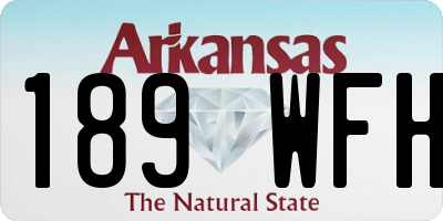 AR license plate 189WFH