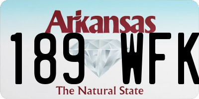 AR license plate 189WFK