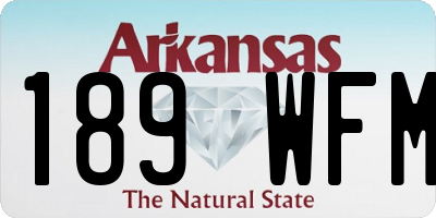 AR license plate 189WFM