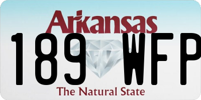 AR license plate 189WFP
