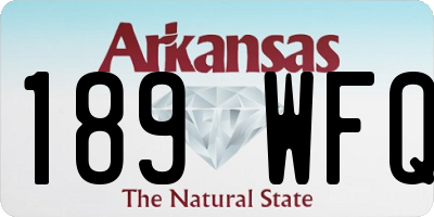 AR license plate 189WFQ