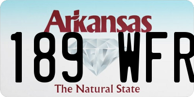 AR license plate 189WFR
