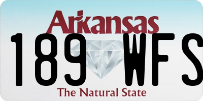 AR license plate 189WFS