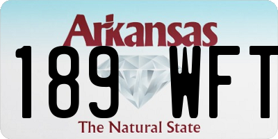 AR license plate 189WFT