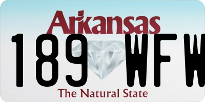 AR license plate 189WFW
