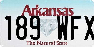 AR license plate 189WFX