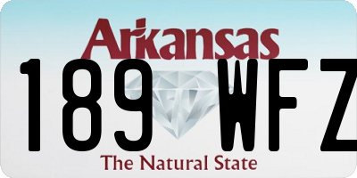 AR license plate 189WFZ