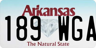 AR license plate 189WGA