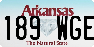 AR license plate 189WGE