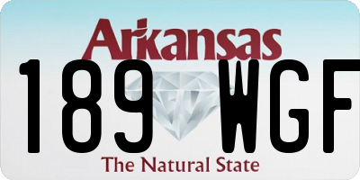 AR license plate 189WGF