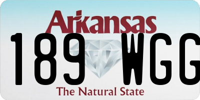 AR license plate 189WGG