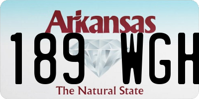 AR license plate 189WGH