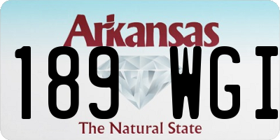 AR license plate 189WGI