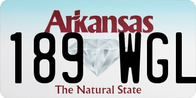AR license plate 189WGL