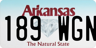 AR license plate 189WGN