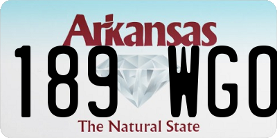 AR license plate 189WGO