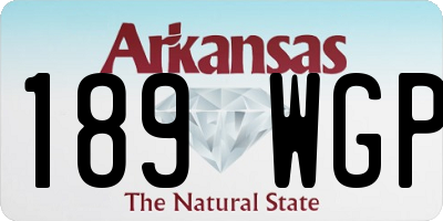 AR license plate 189WGP