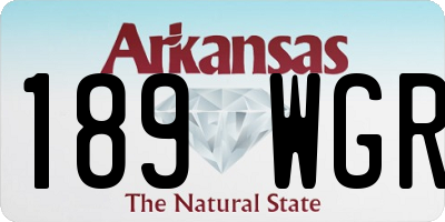 AR license plate 189WGR