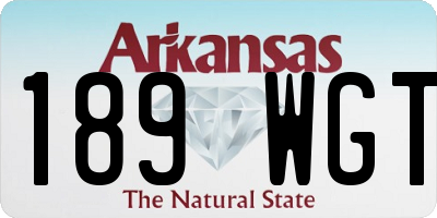 AR license plate 189WGT