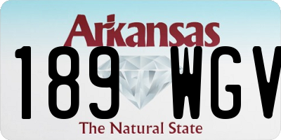 AR license plate 189WGV