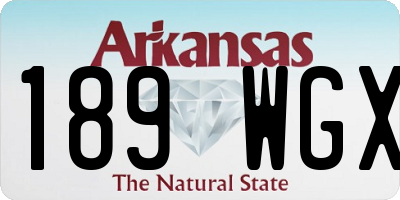 AR license plate 189WGX