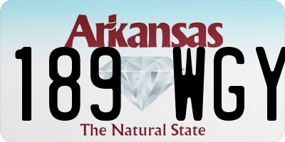 AR license plate 189WGY