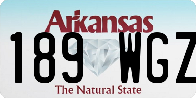 AR license plate 189WGZ