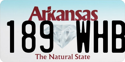 AR license plate 189WHB