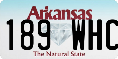 AR license plate 189WHC