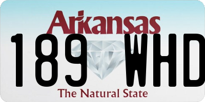 AR license plate 189WHD
