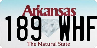 AR license plate 189WHF