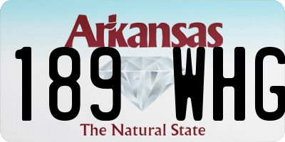 AR license plate 189WHG