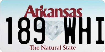 AR license plate 189WHI