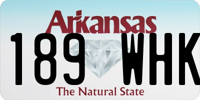 AR license plate 189WHK