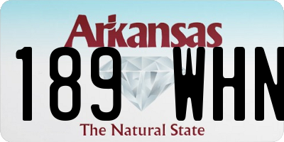 AR license plate 189WHN