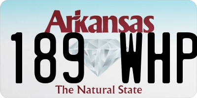 AR license plate 189WHP