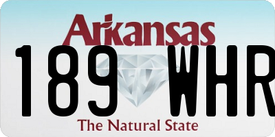 AR license plate 189WHR