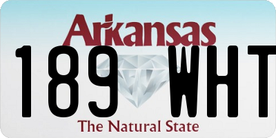 AR license plate 189WHT