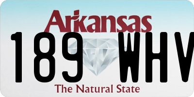 AR license plate 189WHV