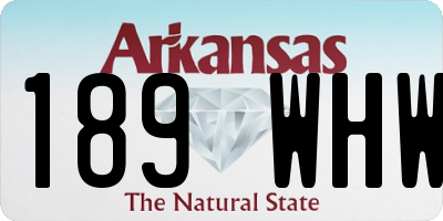 AR license plate 189WHW