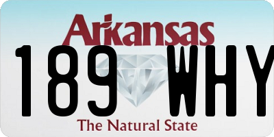 AR license plate 189WHY